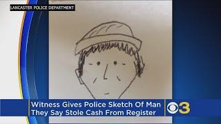 Witness Draws Hilarious Sketch Of Suspect Who Stole Money From Market Stand