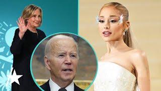 Ariana Grande Hillary Clinton & More CELEBS REACT To Joe Biden Suspending Reelection Campaign