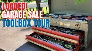 Garage Sale Find Vintage Craftsman Mechanics Toolbox Tour Tool Haul  Estate Sale Tool Box Reveal
