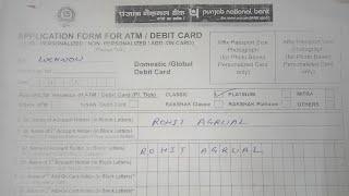 Pnb debit card form fill up sample  How to Fill PNB Atm Card Form in 2024 ?