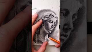 ASMR sketching with charcoal pencils #shorts #asmr #asmrdrawing #asmrnotalking #art