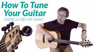 How to tune your guitar ukulele or bass guitar with a clip-on tuner