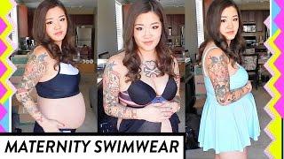 Maternity Swimwear Haul + Try On  Zaful Review  Pregnancy Bathing Suits  HelloHannahCho