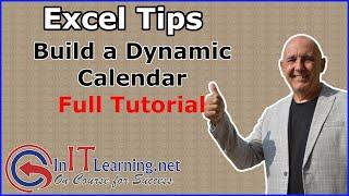 Build a Dynamic Calendar in Microsoft Excel 365. Full tutorial using many Excel Functions