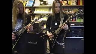 Roope Latvala and Alexi Laiho guitar clinic in Lahti March 2001