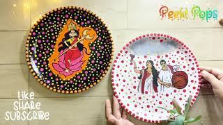 DIY Wall Plates  Wall Decoration  Up-cycle Old Plates  Easy Plate Painting  Home Decor on Budget