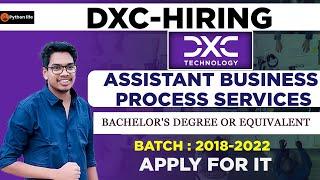 DXC hiring Assistant Business Services  Software Jobs in Telugu