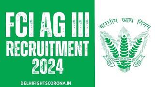 FCI Assistant Grade III Recruitment 2024 Eligibility Vacancy Apply Online