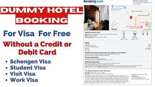 Book Hotel without Payment for Visa Application without Credit Card  Dummy Hotel  Booking.com.
