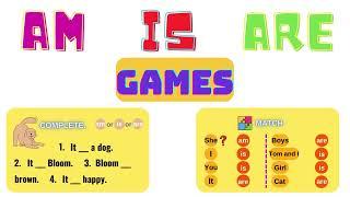 Am - Is - Are  Games for kids  Verb to be  English Grammar