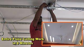 Entire False Ceiling Work in 8 minutes - A2Z Construction Details