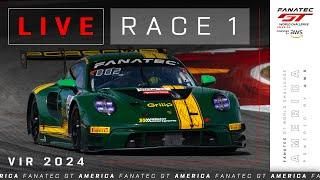 LIVE  Race 1  Virginia   Fanatec GT world Challenge America Powered by AWS. 2024