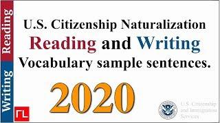 Reading and Writing Vocabulary for the Naturalization Test 2020