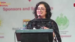 Shah Latif Poetry and Message Speech by Dr Sahar Gul at 8th Sindh Literature Festival Karachi SLF