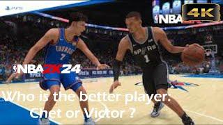 NBA 2k24 PS5 4K  Thunder 23 - 24 vs Spurs 23 - 24   Gameplay. Chet vs Victor