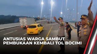 Tol Bocimi Dibuka Kembali Pasca Longsor Antrean Kendaraan Mengular di Pintu Tol  OneNews Update