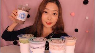 ASMR 쫀득쫀득 버블티 이팅사운드 Chewy Bubble Tea Eating Sound Tapioca Pearl