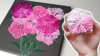 719 So beautiful How to paint a pink bouquet   Easy Painting for beginners  Designer Gemma77