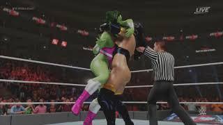 REQUEST HOT SUPER HEROINES SHE-HULK VS SUPERWOMAN  2 OUT OF 3 FALLS MATCH