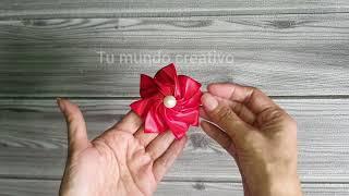 Super Easy Ribbon Flower Making-Hand Embroidery Tricks With Ribbons - Ribbon Work - Ribbon Flowers