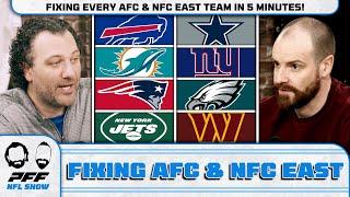 Fixing Every AFC & NFC East Team in 5 Minutes  PFF NFL Show