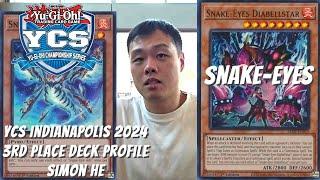 Yugioh YCS Indianapolis 2024 3rd Place Deck Profile - Snake-Eyes - Simon He