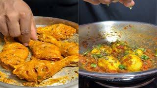 Chicken Leg Curry And Boiled Egg Roast #food #chicken #boiledegg #chickenlegpiece #asmrkitchenfood