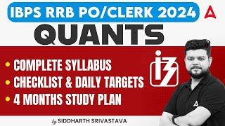 RRB POClerk Quant 2024  Quant Syllabus Checklist Targets and Study Plan 2024  Full Details