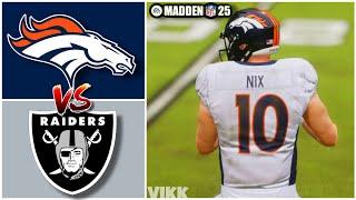Broncos vs Raiders Week 12 Simulation Madden 25 Rosters