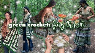  Green Crochet Fairy-Themed  Fairy-core Earthy crochet   Color Series Episode One