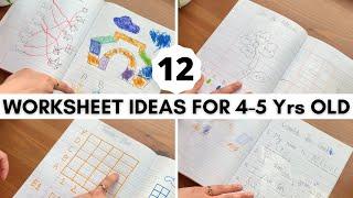 Worksheet Ideas For 4 - 5 Yrs Old  Worksheet Ideas For KINDERGARTEN PRESCHOOL LKG & UKG Kids