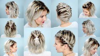 10 EASY BRAIDS FOR SHORT HAIR TUTORIAL  Milabu