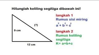 Cara menghitung keliling segitiga siku siku