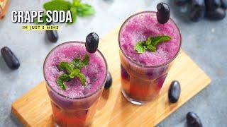 వేసవిలో అయిదే నిమిషాల్లో సూపర్ హిట్ గ్రేప్ సోడా  Refreshing Summer Soda  Grape Soda in 5 min