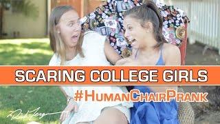 SCARING COLLEGE GIRLS Epic Chair Scare Prank
