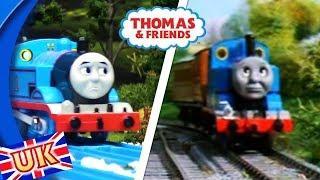 Thomas Gets Bumped UK  Thomas Helps the Children  Thomas and Friends Clip Comparison