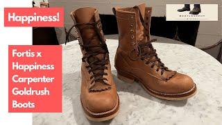 Review of the Fortis x Happiness Carpenter Goldrush Boots in Indonesian Veg Tanned Natural Uppers