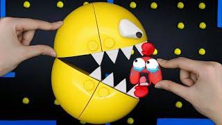 Lego Pac-Man In real life In The Maze Madness  Pacman Stop Motion Animation