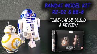 Bandai Model Kit R2-D2 & BB-8 time-lapse build and REVIEW