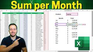 How to Sum per Month in Excel and add more criteria like Product Customer etc  Sumifs function