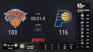 New York Knicks @ Indiana Pacers Game 6 #NBAPlayoffs presented by Google Pixel Live Scoreboard