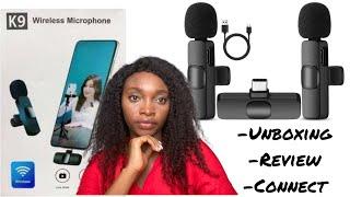 UNBOXING HOW TO USE THE  K9 WIRELESS MICROPHONE  AUDIO QUALITY  Jumia Purchase