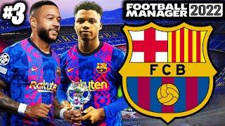 CHAMPIONS LEAGUE DRAW  FM22 Rebuilding FC Barcelona #3  Football Manager 2022 Rebuild