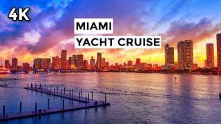4K Miami Boat Tour - Yacht Charter Thru Downtown Biscayne Bay Miami Beach