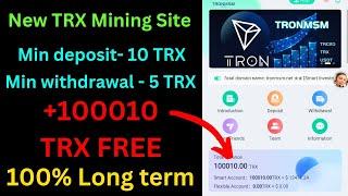 TRX Investment Site  Daily 8% - 40% Earning  Best TRX Mining Site  Tronmsm Site 