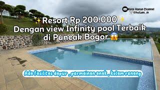 Resort murah 200.000 di Puncak Bogor dengan Infinity pool view ada fasilitas dapurpermainan anak