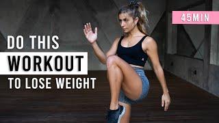 Do This Workout To Lose Weight  45 Min Full Body HIIT Workout  At Home No Repeats No Equipment