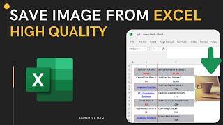 How to save a picture embedded in an Excel document without losing quality  #saveimagefromexcel