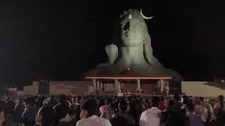 Isha foundation LordShiva statue and special laser show full video Daily 715pm at Bangalore#viral