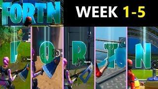 Collect FORTNITE Letters hidden in Loading Screens  Week 1 to Week 5 All Fortnite Letters Chapter 2